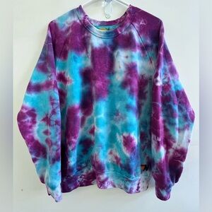 AVIATOR NATION Hand Tie-Dyed Crew Sweatshirt Magenta 
limited edition Size:M 🫟